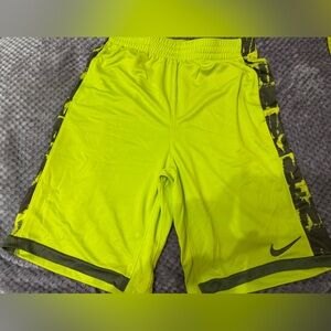 Nike lime Green and Black Athletic Shorts